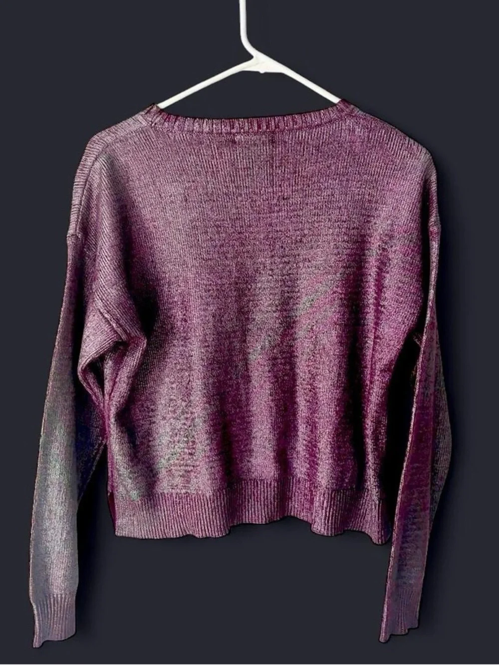 Hot Topic Lavender Shimmer Crewneck Sweater - Picture 3 of 5